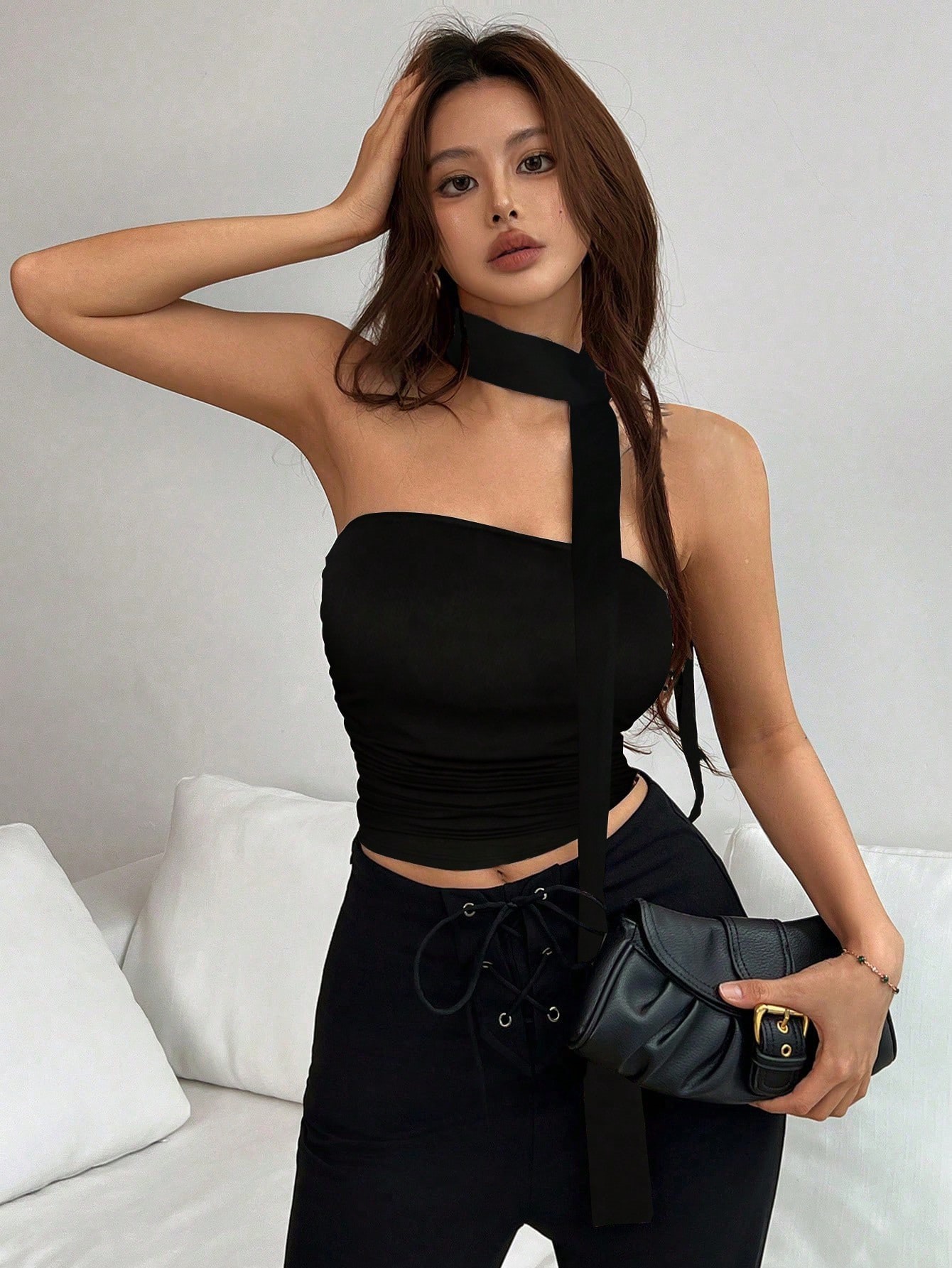 Top bandeau de unicolor